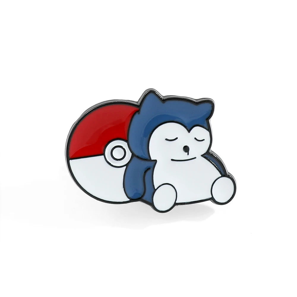 Anime Pokemon Enamel Pin Kawaii Poke Ball Pikachu Squirtle Charmander Metal Badge Brooch Jacket Jeans Lapel Pin Toys Accessories