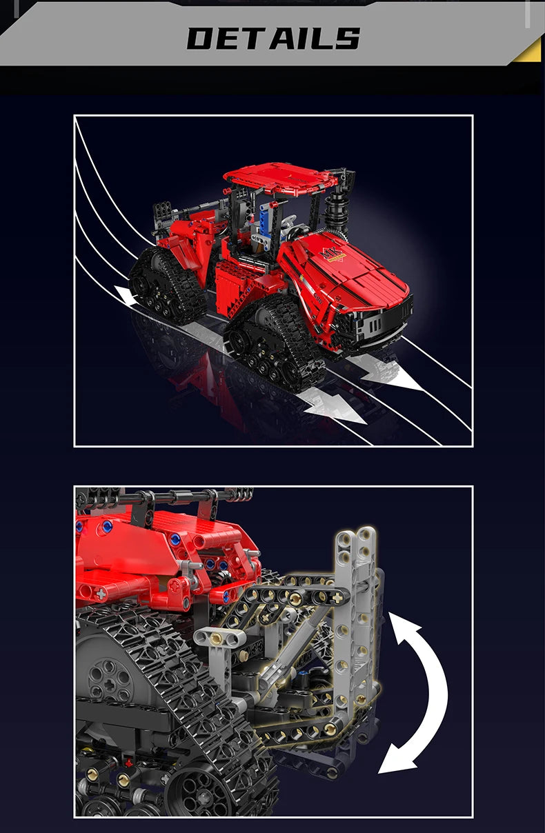 Mould King 18020 Technical Car Toys MOC-35270 APP&RC Pneumatic Crawler Tractor Building Block Brick Set Kids Christmas Gift