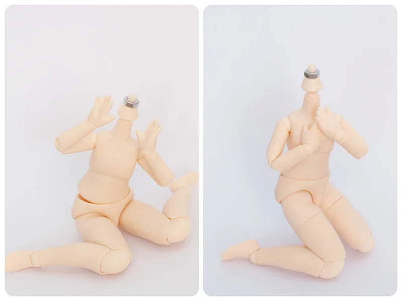 New Big 1/8BJD Body White Skin Ball Joint Body Doll Accessories Boy Girl Toy for BJD GSC doll head