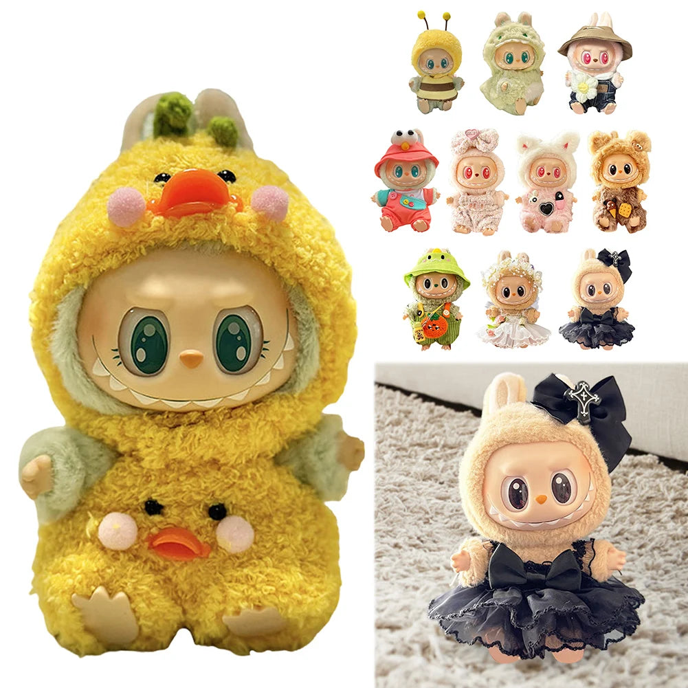 Labubu Plush Doll Clothes Kawaii Doll Clothes Doll Little Clothes Cartoon Cute Clothes Dolls Accessories Christmas Gift