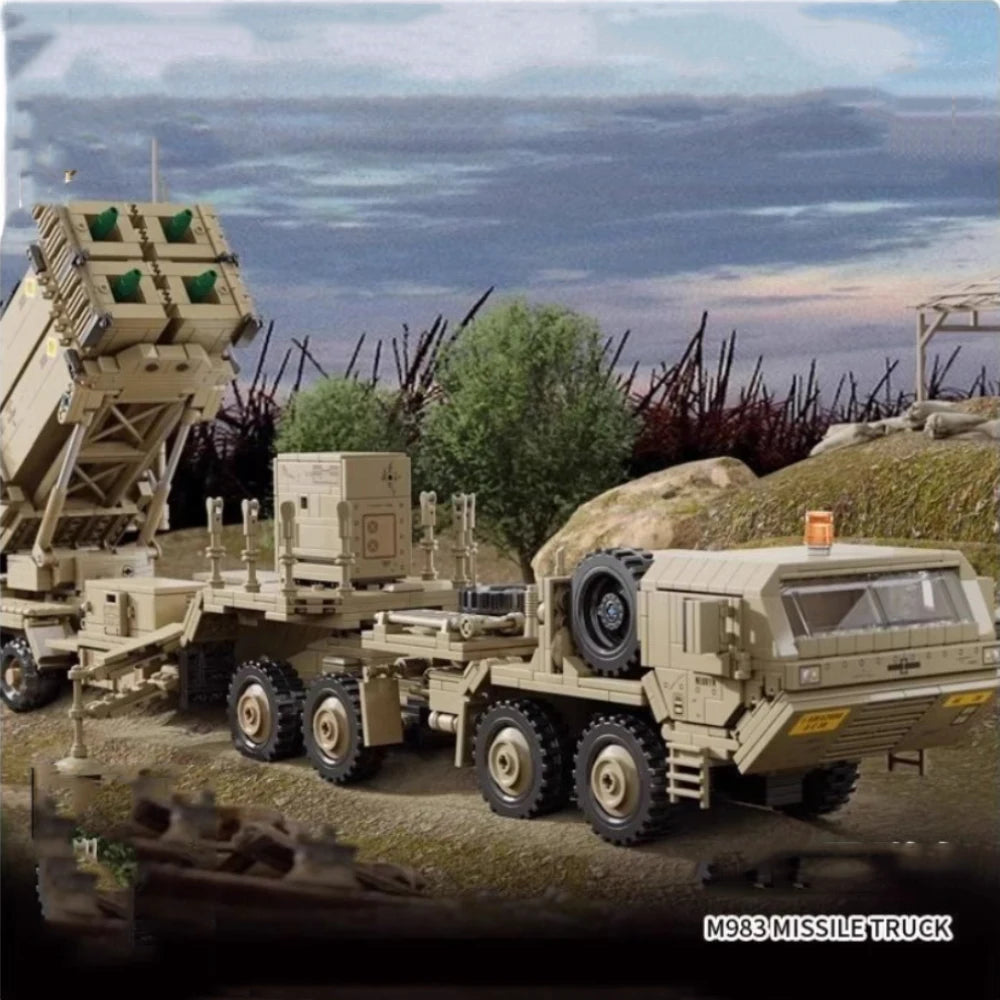 Military MOC 3482pcs M1070 Armored Vehicle M1A2 Tank Trasport Truck Building Blocks World wars Technical Bricks Toys Boys Adult