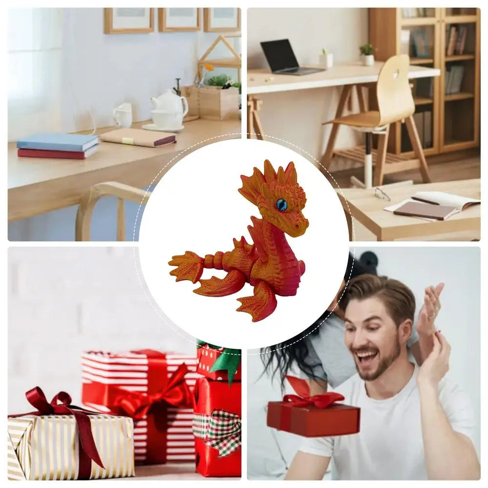 3d Printed Dragon Fidget Dragon Fidget Toy Mythical Pieces Articulated Dragon Toy For Birthday Home Decoration Executive Desk