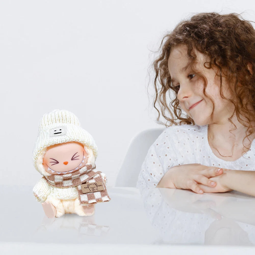 17cm Kawaii Labubu Plush Doll'S Clothes Outfit Accessories Decorative Plushies Soft Cartoon DIY Animal Toy Costume for Gift