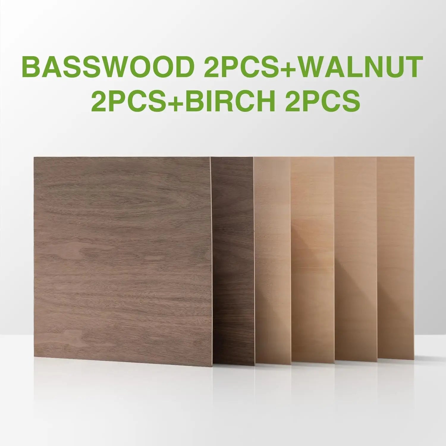 Robotime 6 Pack Maple Plywood 1/8 12x12x1/8inch 3mm Wood Sheets Thin Unfinished Maple Plywood for Laser Cutting and Engraving