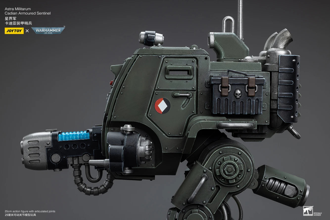 JOYTOY Warhammer 40k 1/18 Action Figure Astra Militarum Cadian Armoured Sentinel Anime Military Model