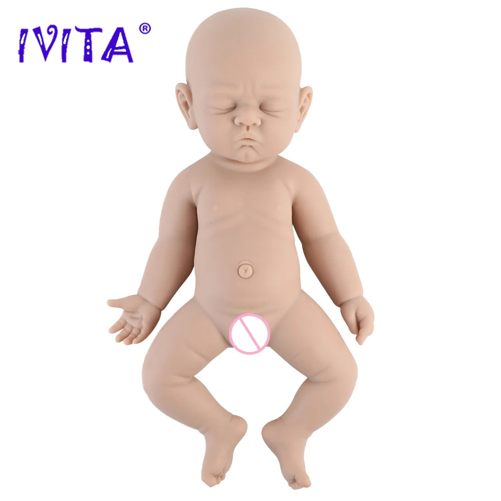 IVITA Silicone Reborn Baby Doll Unpainted Realistic Lifelike Girl Toy for Children Wholesale Lifelike Bebe Dolls