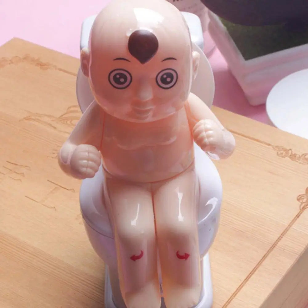 Novelty Squirt Toilet Toy With Pee Doll Toilet Pee Cartoon Boy Water Spray Trick Funny Children Tricky Shooting Water Toilet Toy