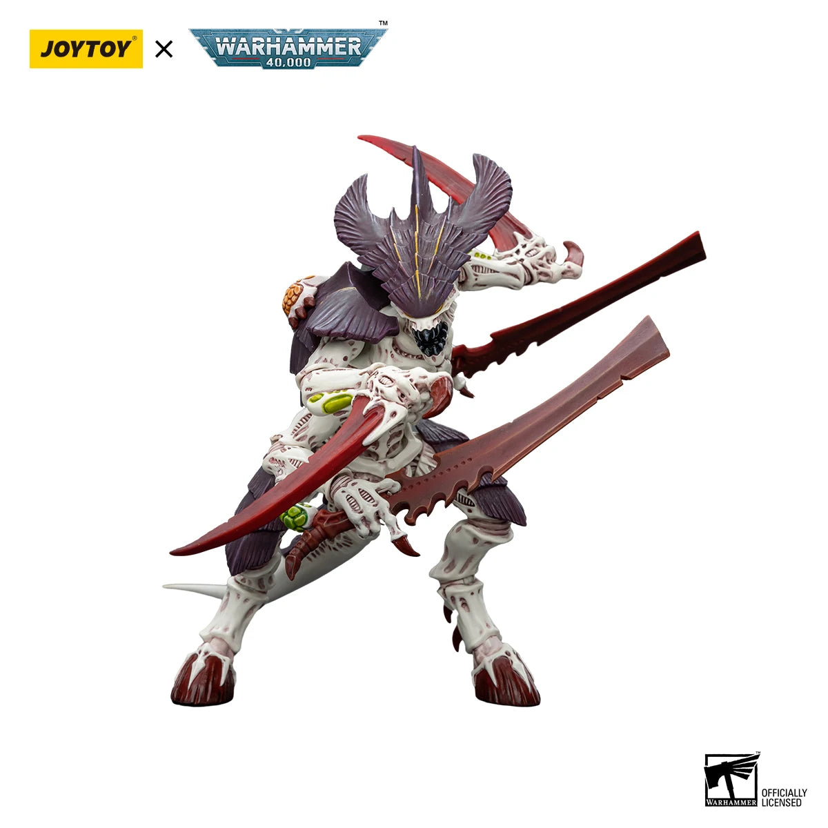 JOYTOY Warhammer 40k 1/18 Action Figures Anime 14.3cm Tyranids Hive Fleet Leviathan Tyranid Warrior with Boneswordg Model Toy