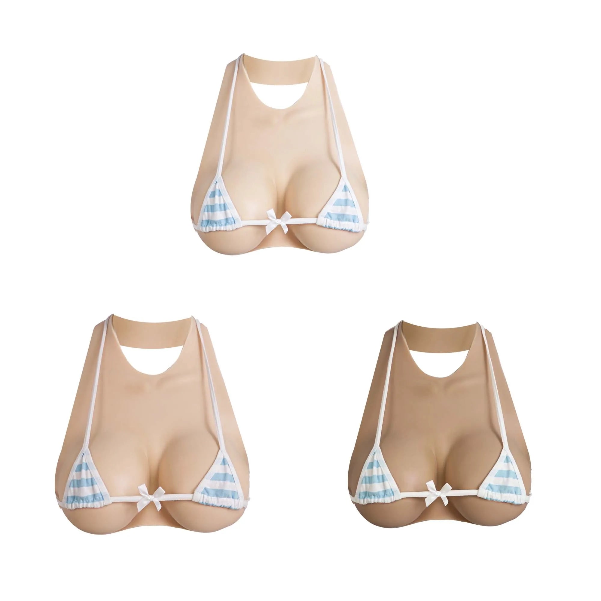 Zilasegy Realistic Fake Boobs Bodysuit Silicone Breast Form Plate For DragQueen Shemale Travesti Crossdresser Transgender