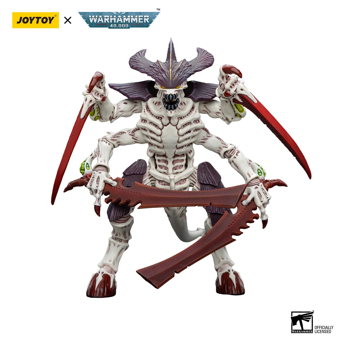 JOYTOY Warhammer 40k 1/18 Action Figures Anime 14.3cm Tyranids Hive Fleet Leviathan Tyranid Warrior with Boneswordg Model Toy