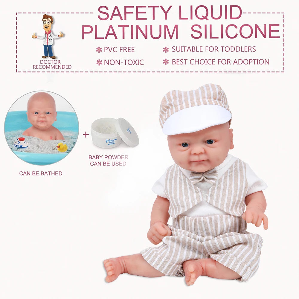 IVITA WB1512 14" 100% Full Body Silicone Reborn Doll coco Soft Dolls Realistic Boy Baby DIY Blank Children Lifelike Bebe Toys