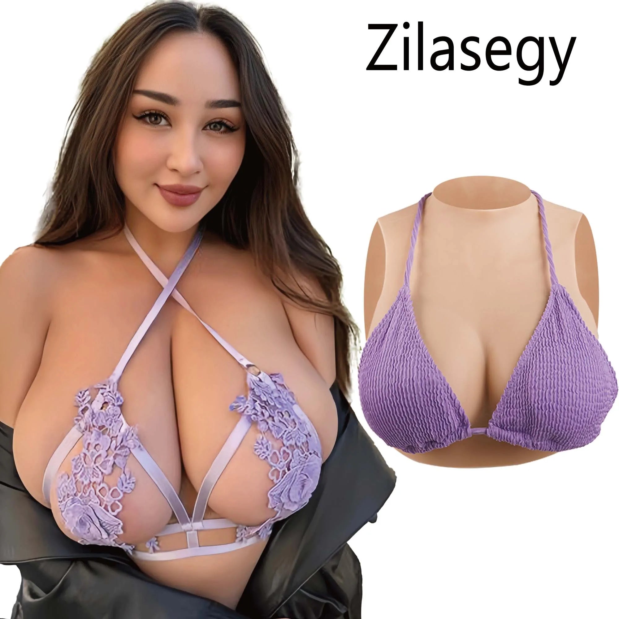 Zilasegy Silicone Breast Tgirl Cosplay for MenForms Huge Boob A/C/D/G/H Cup Transgender Drag Queen Shemale Cosplay