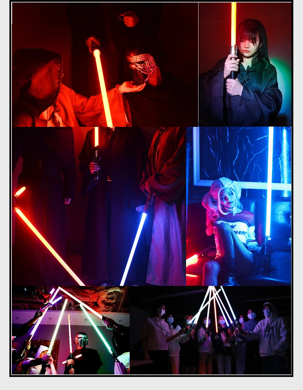 TXQ LUKE Skywalker 5-4 Stars Lasers Combat Lightsaber Proffie Smooth Swing Blaster Metal Toys Cosplay Gift Juguetes lightstick