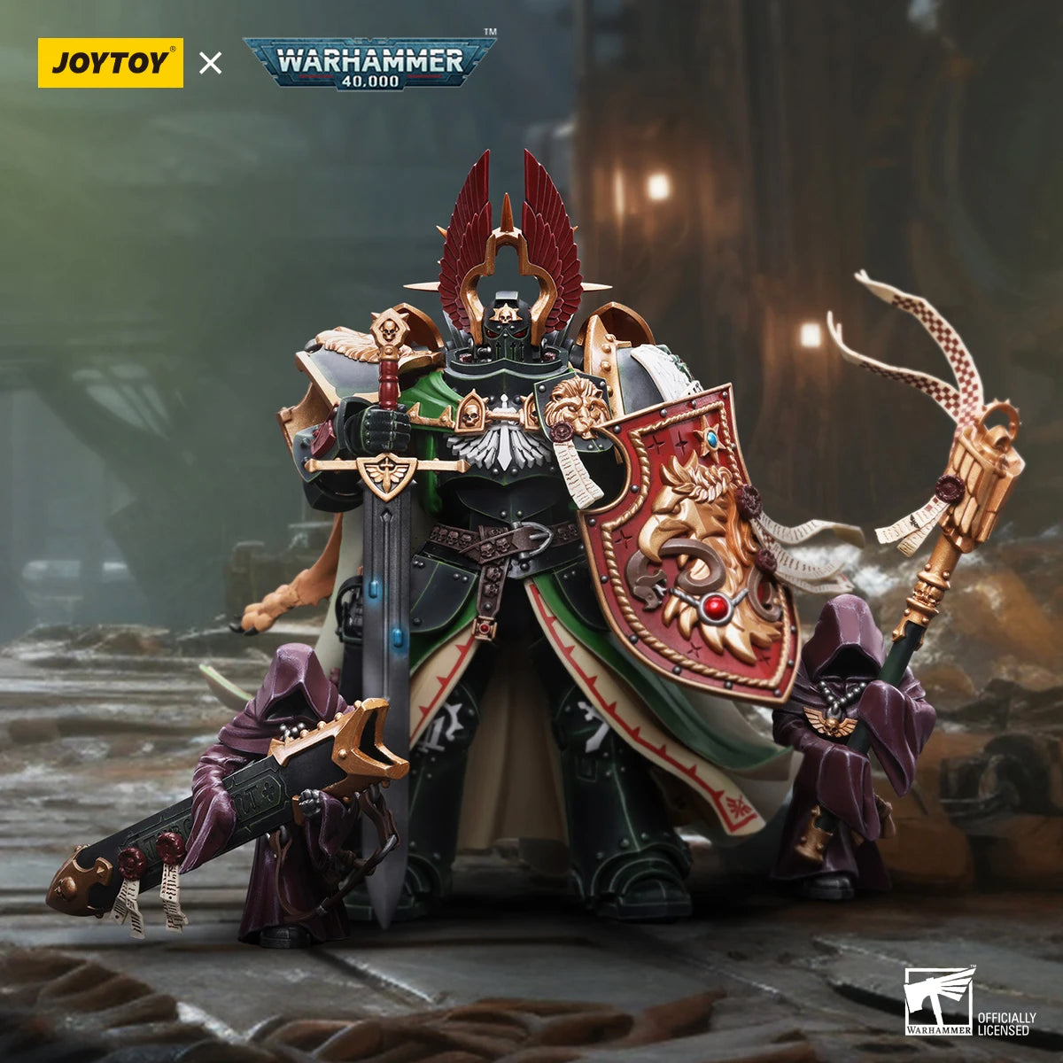 JOYTOY Warhammer 40k 1/18 Action Figure Dark Angels Primarch Lion Jonson Anime Toys Christmas Gift
