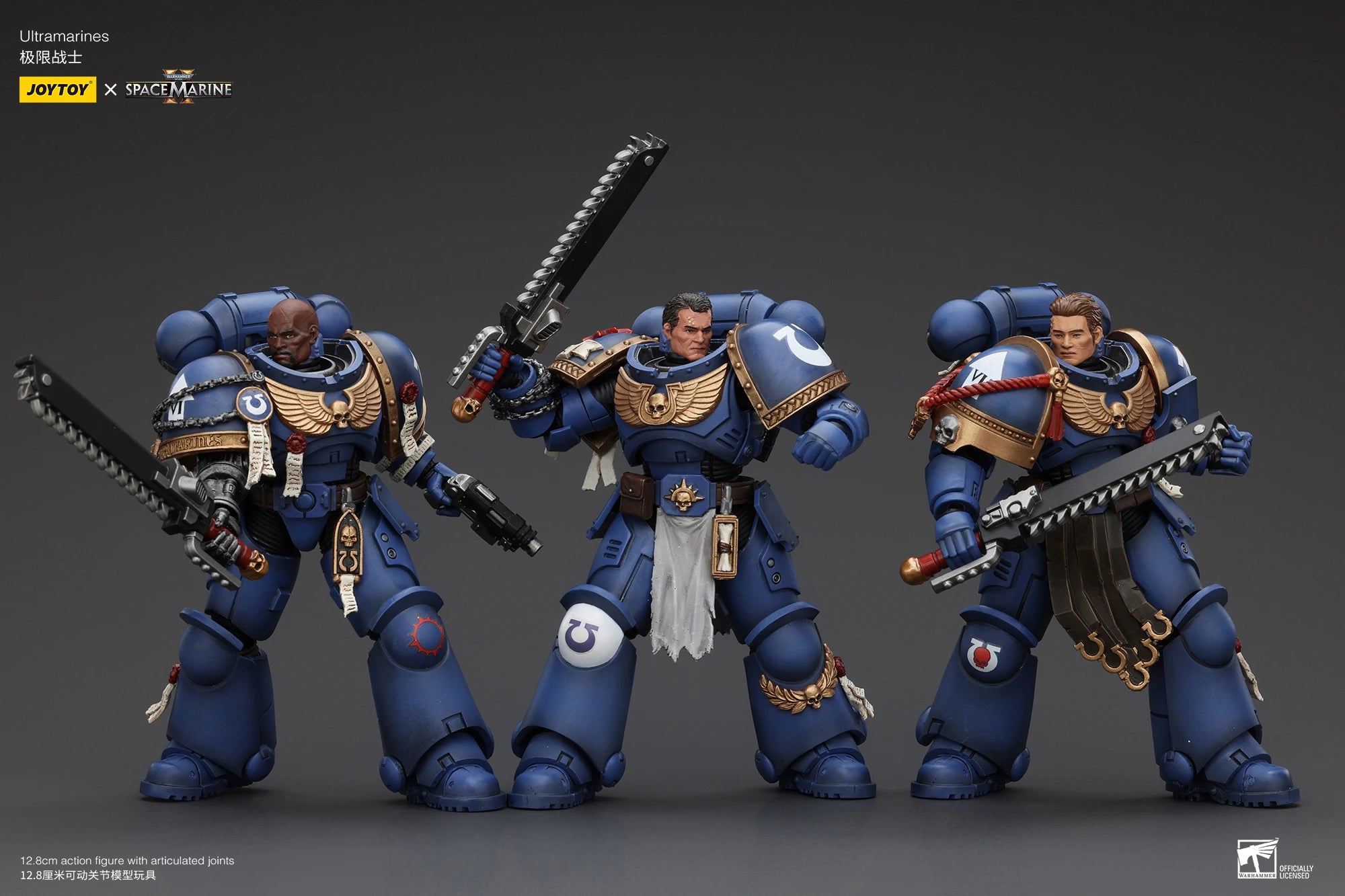 JOYTOY Warhammer 40,000 1/18 Action Figures Ultramarines Lieutenant Titus&Sergeant Gadriel&Brother Chairon Model