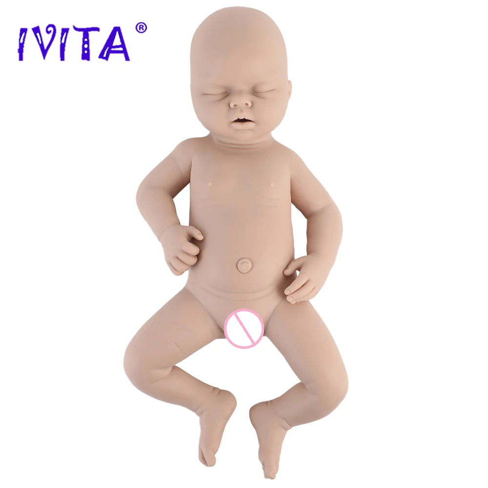 IVITA Silicone Reborn Baby Doll Unpainted Realistic Lifelike Girl Toy for Children Wholesale Lifelike Bebe Dolls