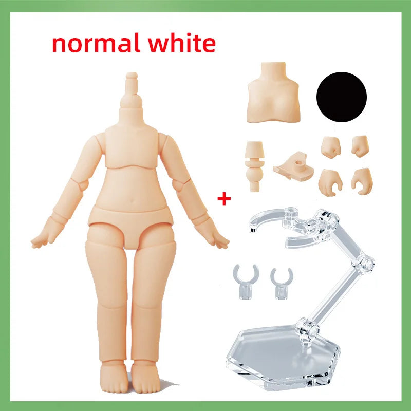 New 11cm 9.6cm YMY Body Doll Toys 1/12 Bjd OB11 White Skin Nude Dolls Body for Obitus,Molly, Gsc Stodoll Head Doll Accessories
