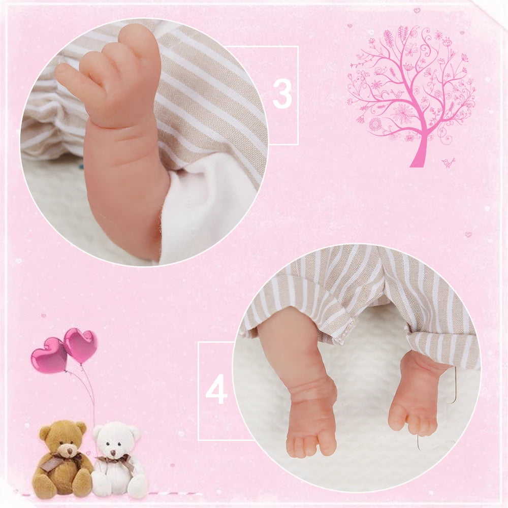 IVITA WB1512 14" 100% Full Body Silicone Reborn Doll coco Soft Dolls Realistic Boy Baby DIY Blank Children Lifelike Bebe Toys