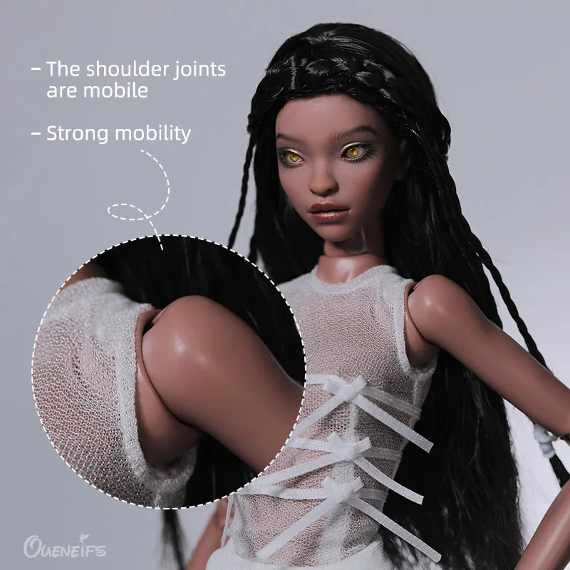 New Design Banksy Doll BJD 1/4 Special Resin Slim Body Tan Skin Color Doll White Suit Model Girl Toys Gift For Girls