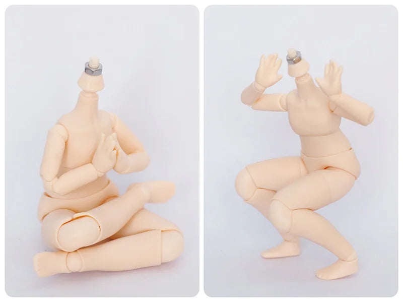 New Big 1/8BJD Body White Skin Ball Joint Body Doll Accessories Boy Girl Toy for BJD GSC doll head