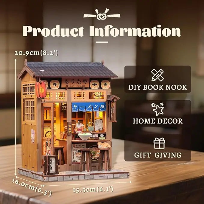 Cutebee DIY Miniature Booknook 3D Wooden Puzzle Bookshelf Insert for Dollhouses Perfect Child Birthday Gift Home Decor