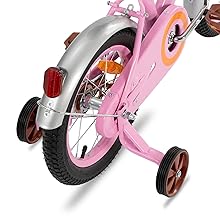 STITCH Retro 12/14/16/18 inch children's bike for 2-8-year-old girls, children's bike with front basket, support wheels
