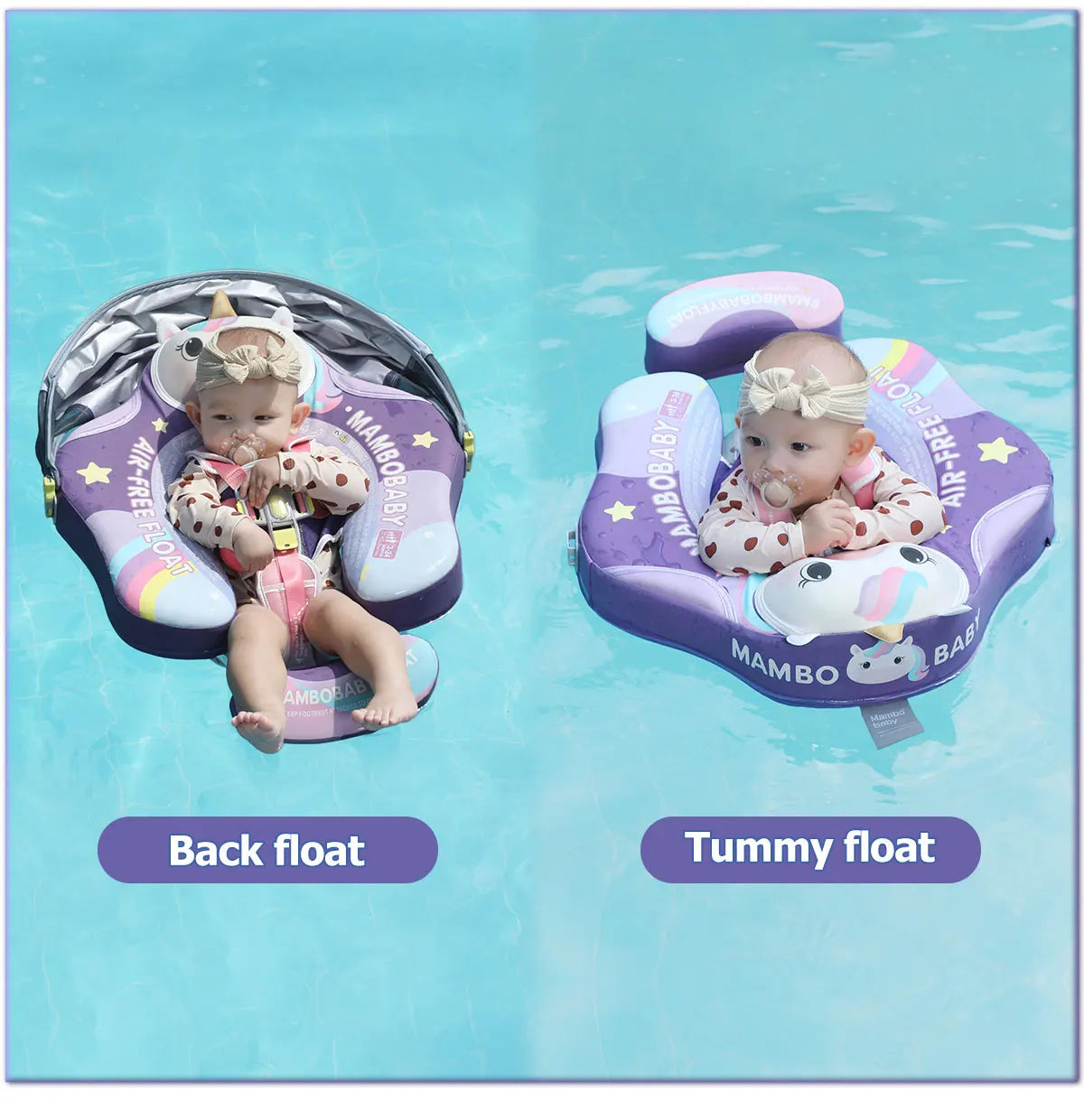Mambobaby Float Safe Solid Core ST-Unicorn B503-143-W-Z Comfort Always: Skin-friendly Coat Baby Swimming Ring Toddler Pool Float