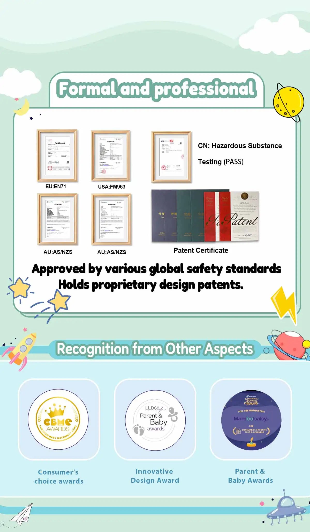 Mambobaby Baby Foldable Float Inflatable Free with Sun Canopy Safe Crotch Strap Pool Swim Ring Swim Tube Pool Float Water Circle