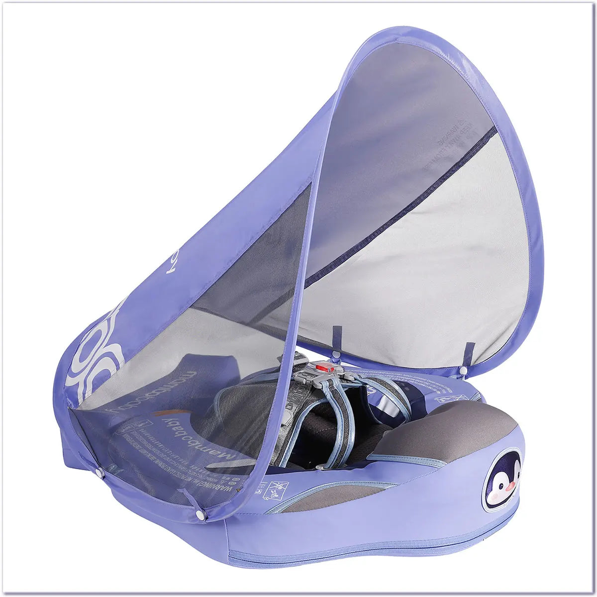 Mambobaby Baby Pool Float Blackproof Pool Mat For Infant Non-Inflatable Natation Buoy With Parasol Beach Toys For 3-24 Months