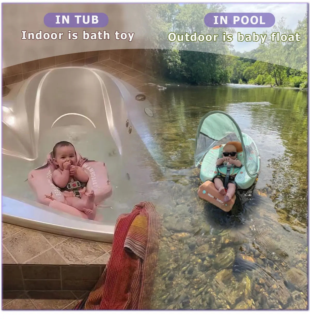 Mambobaby Float Safe Solid Core ST-Unicorn B503-143-W-Z Comfort Always: Skin-friendly Coat Baby Swimming Ring Toddler Pool Float