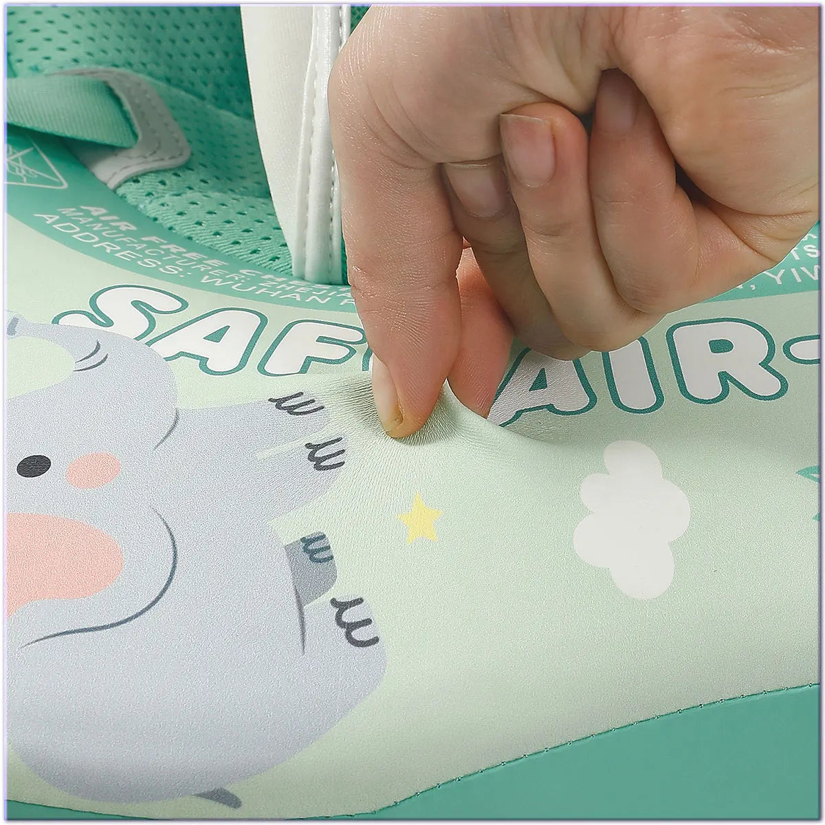 2024 New Mambobaby Animals Float Non-Inflatable Solid Baby Swimming buoy Water Trainer Infant Pool Floator Swim Ring with Canopy