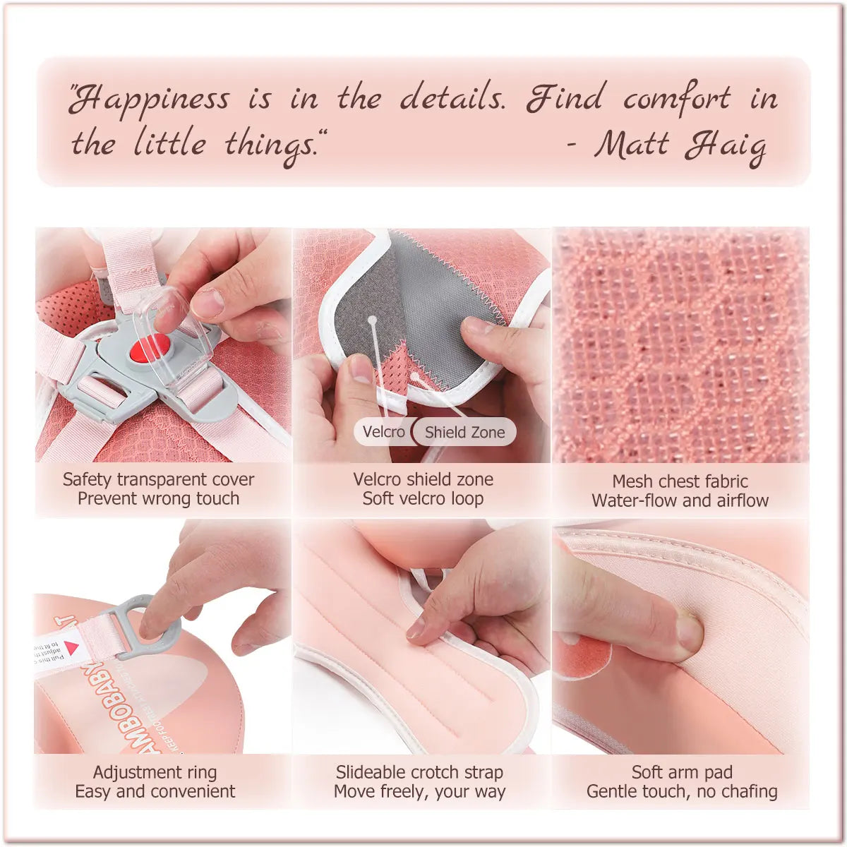 Mambobaby Float Axie Baby Pool Float: Safe & Comfortable Swim Trainer for Infant & Toddler, Non-Inflatable, UV Protection Canopy