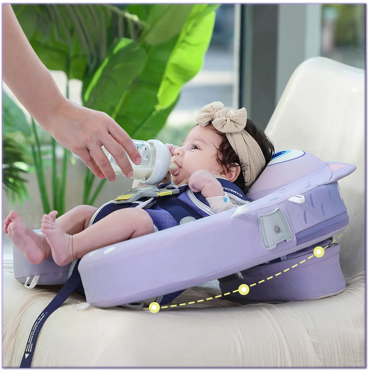 Mambobaby Float Safe Solid Core ST-Unicorn B503-143-W-Z Comfort Always: Skin-friendly Coat Baby Swimming Ring Toddler Pool Float