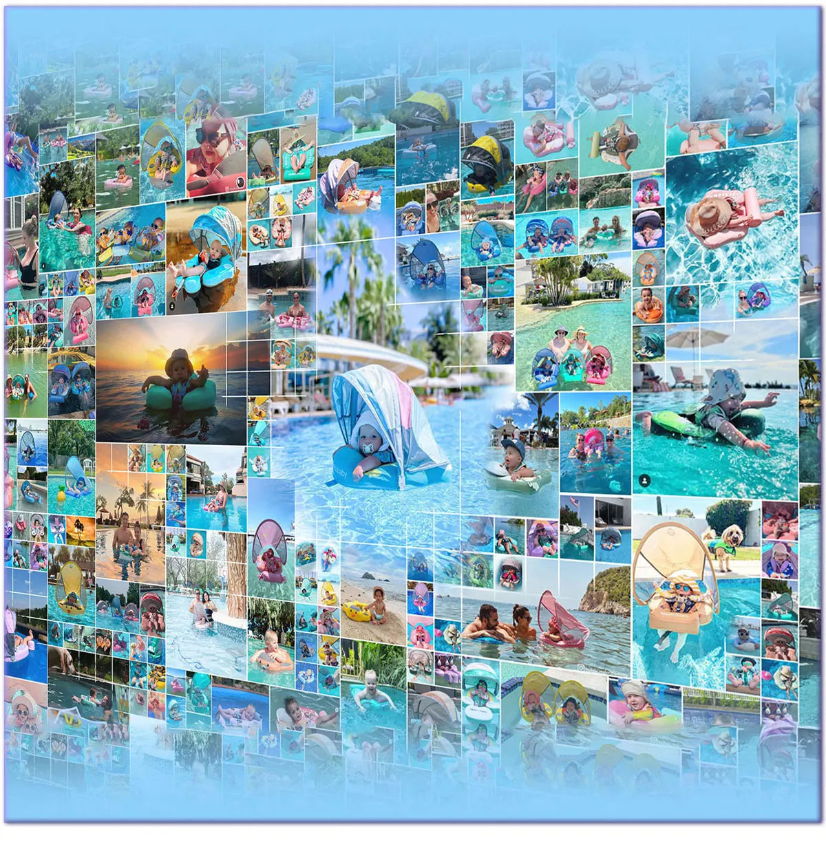 Mambobaby Float Safe Solid Core ST-Unicorn B503-143-W-Z Comfort Always: Skin-friendly Coat Baby Swimming Ring Toddler Pool Float