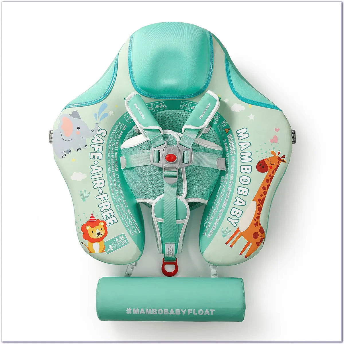 2024 New Mambobaby Animals Float Non-Inflatable Solid Baby Swimming buoy Water Trainer Infant Pool Floator Swim Ring with Canopy