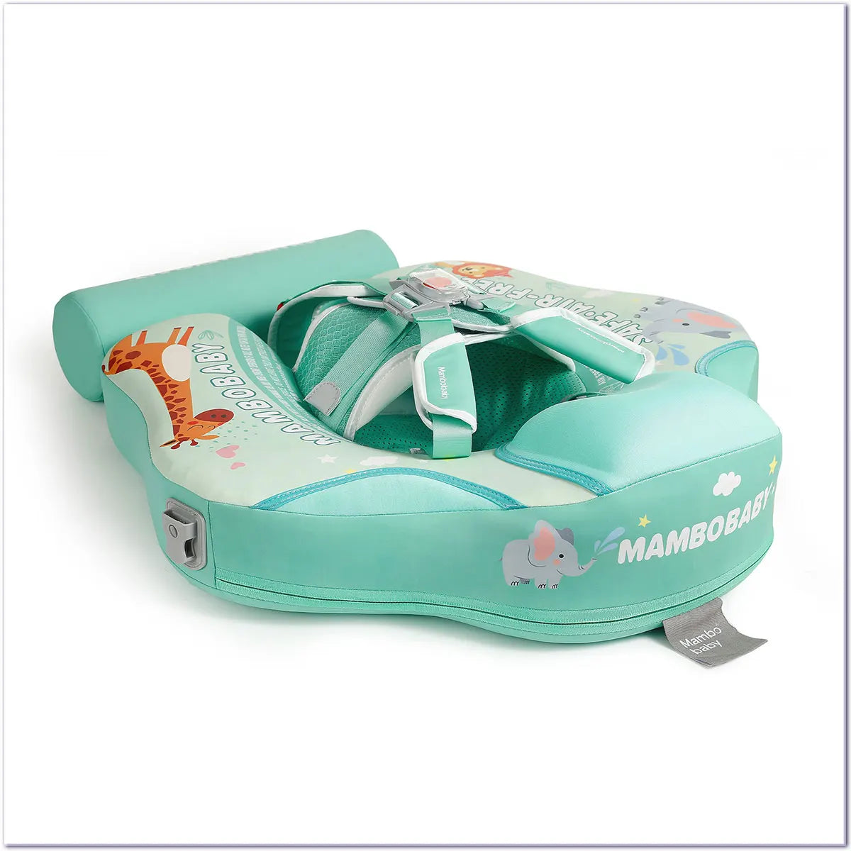 2024 New Mambobaby Animals Float Non-Inflatable Solid Baby Swimming buoy Water Trainer Infant Pool Floator Swim Ring with Canopy