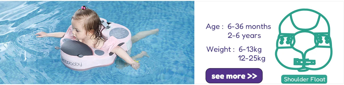 Mambobaby Baby Foldable Float Inflatable Free with Sun Canopy Safe Crotch Strap Pool Swim Ring Swim Tube Pool Float Water Circle