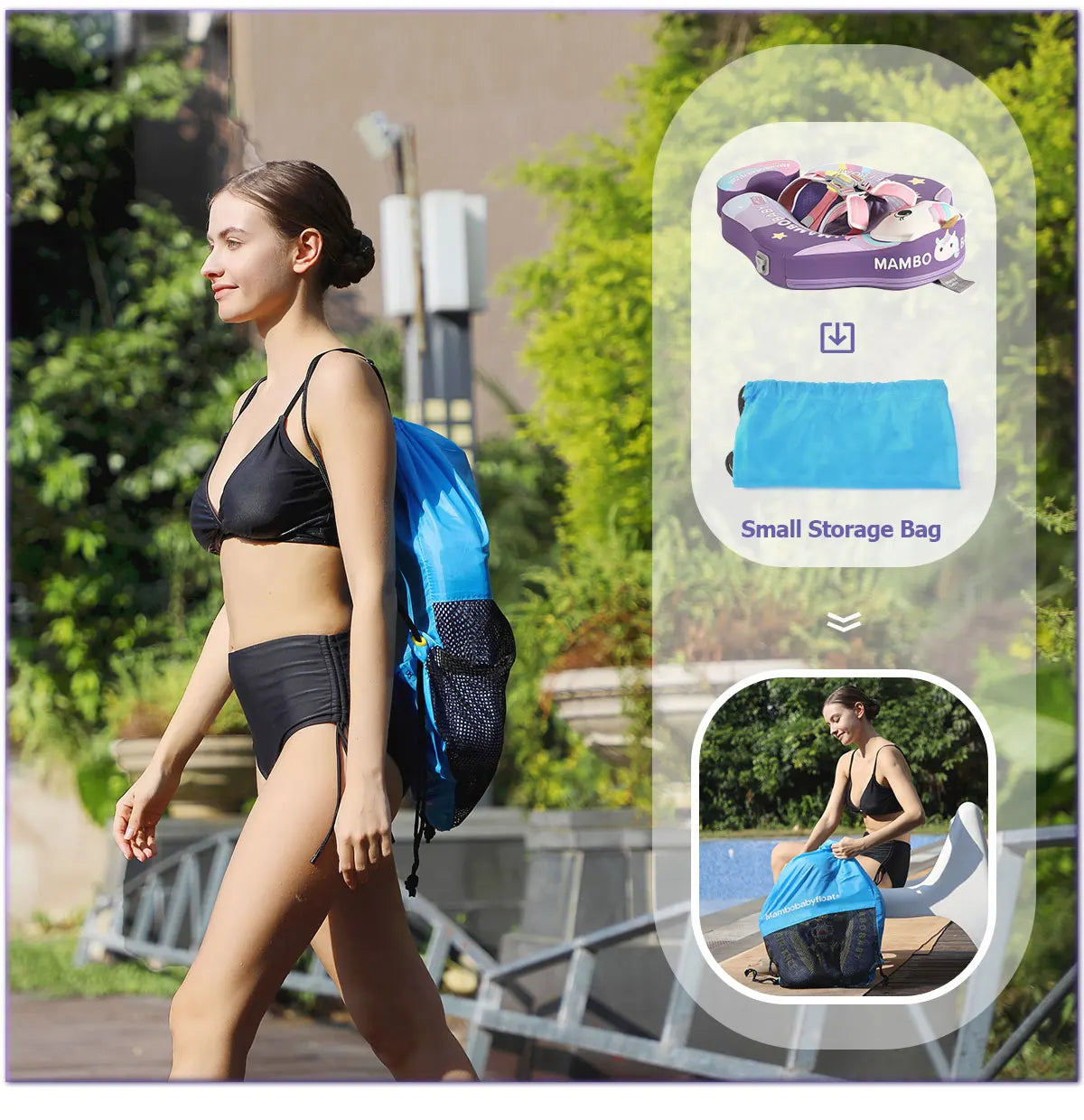 Mambobaby Float Safe Solid Core ST-Unicorn B503-143-W-Z Comfort Always: Skin-friendly Coat Baby Swimming Ring Toddler Pool Float