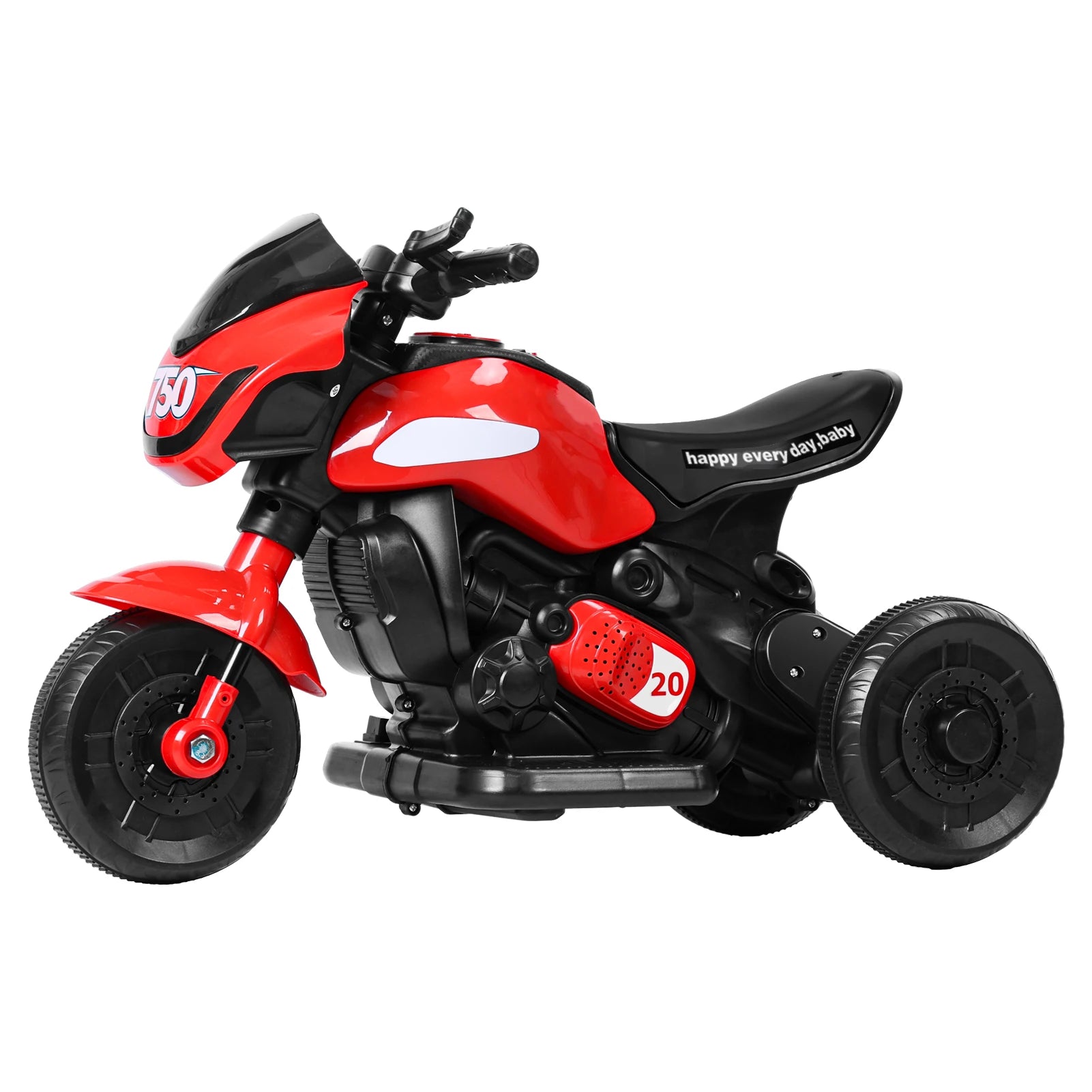 Kids Electric Tricycle Kids Motorcycle Ride-on Car Toy 3-Wheel Battery Powered Motorbike For Kids 1-6 Years Old Front Headlight