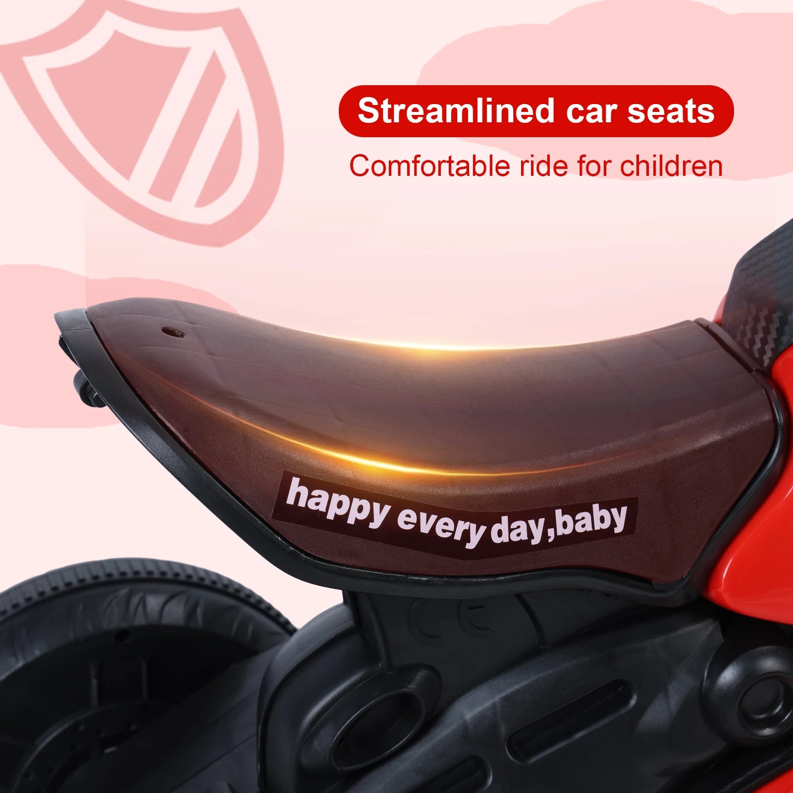 Kids Electric Tricycle Kids Motorcycle Ride-on Car Toy 3-Wheel Battery Powered Motorbike For Kids 1-6 Years Old Front Headlight