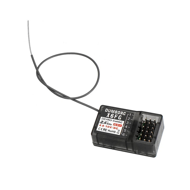 DUMBORC X6F/X6FG 2.4G 6CH Radio Control System Receiver for Domborc RC X6 Transmitter RC Car Boat Transmitter