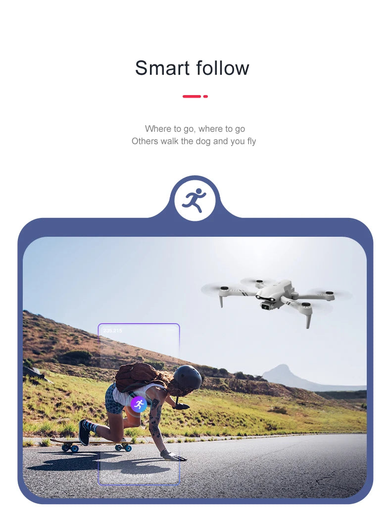 4DRC New 4K HD Dual Camera GPS Wide Angle FPV Real-time Transmission RC Distance 2km Professional Drone Quadcopter Dron Gift Toy