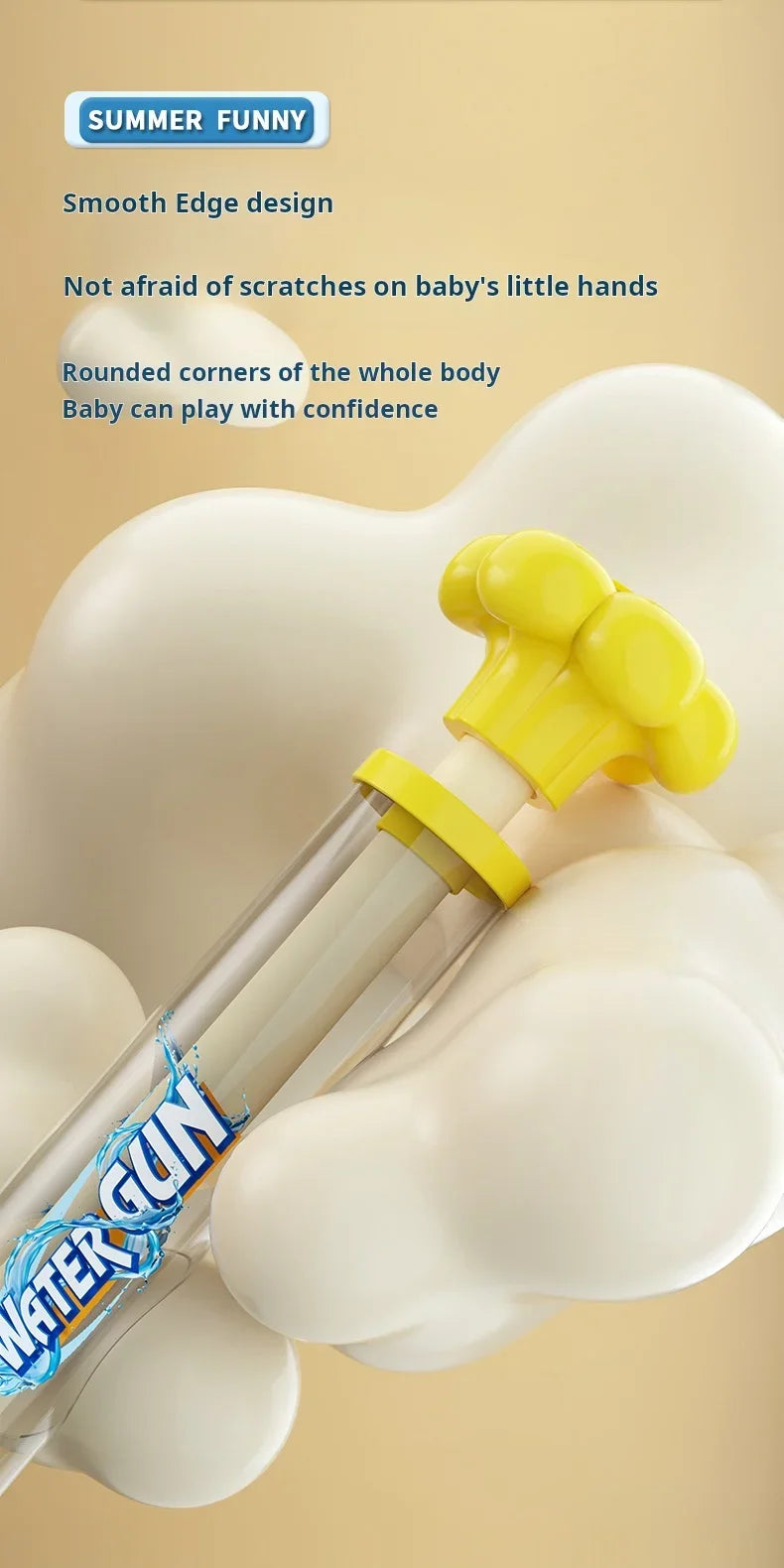 Kids Fireworks Spray Toy Water Guns 1/3/4 PCS Random 4 Color Cute Summer Pool Toy for Children's Water Amusement  Accessories