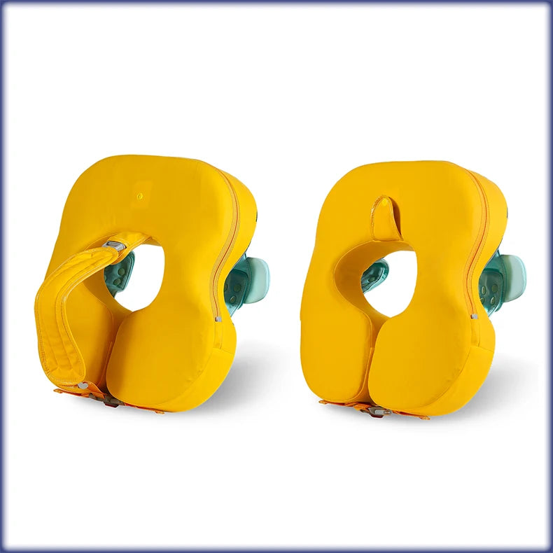 Baby Float With Crotch Strap & Inflation-free Solid Core Mambobaby Kid Swimming Ring Have Sunshade 0-7 Yeas Old Swim Pool Tube