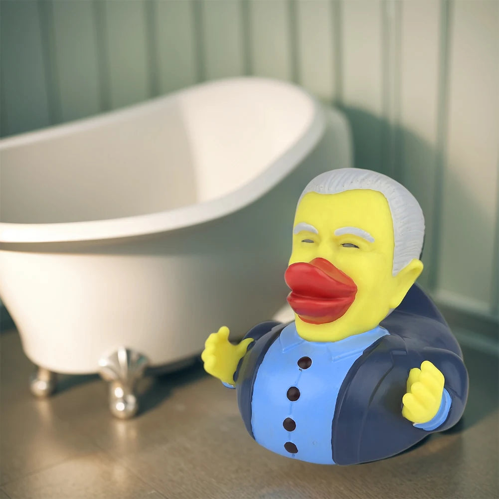 Novelty Trump Rubber Duck Bath Toy Rubber Duckies Trump Merchandise Funny Duck Toy US President Baby Toy for Kids Baby Gift