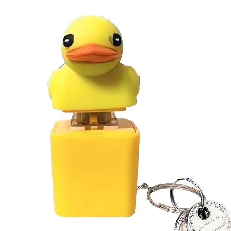 Quacking Duck Fidget Toy Rechargeable Fidget Toy Quacking Duck Key Chain Stress Relief Sensory Game Squeaky Home Decor For Bag &