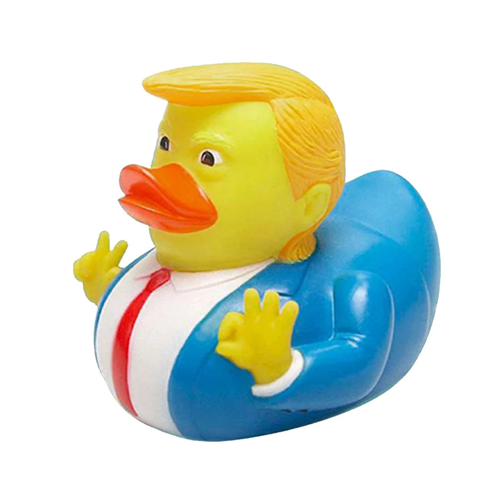 Novelty Trump Rubber Duck Bath Toy Rubber Duckies Trump Merchandise Funny Duck Toy US President Baby Toy for Kids Baby Gift