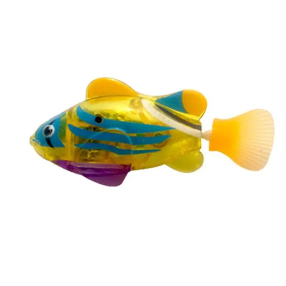LED Electric Simulation Fish With Light Pet Playing Toys Water Swimming Fish Fish Tank Ornaments Baby Shower Toys