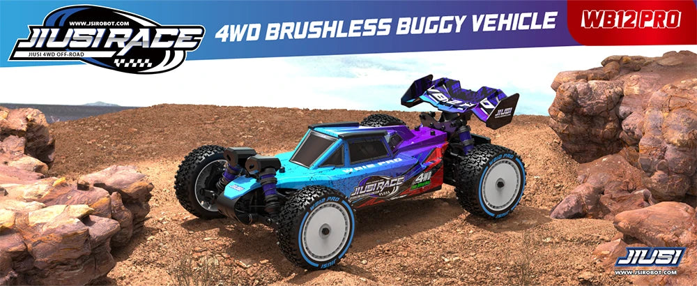 JIUSI WB12 PRO 1/12 Racing Car 80km/h Brushless 4WD RC Car High Speed 2.4G Remote Control Car Competitive Off-road Boys RC Toy