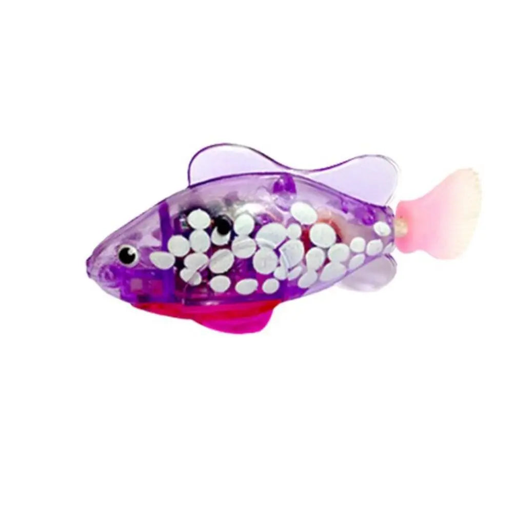 LED Electric Simulation Fish With Light Pet Playing Toys Water Swimming Fish Fish Tank Ornaments Baby Shower Toys